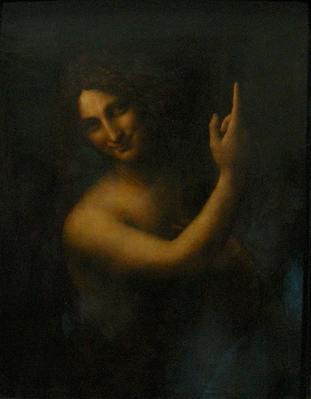 Paris Louvre Painting 1513-16 Leonardo da Vinci - St John the Baptist 